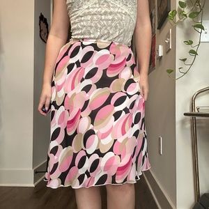 💖 Y2k Pink Abstract Midi Skirt 💖   Size L